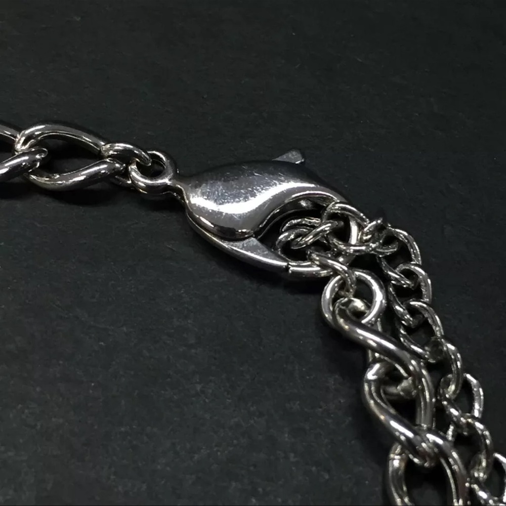 AUTH Christian Dior CD Logo Silver Bracelet - Picture 5 of 6